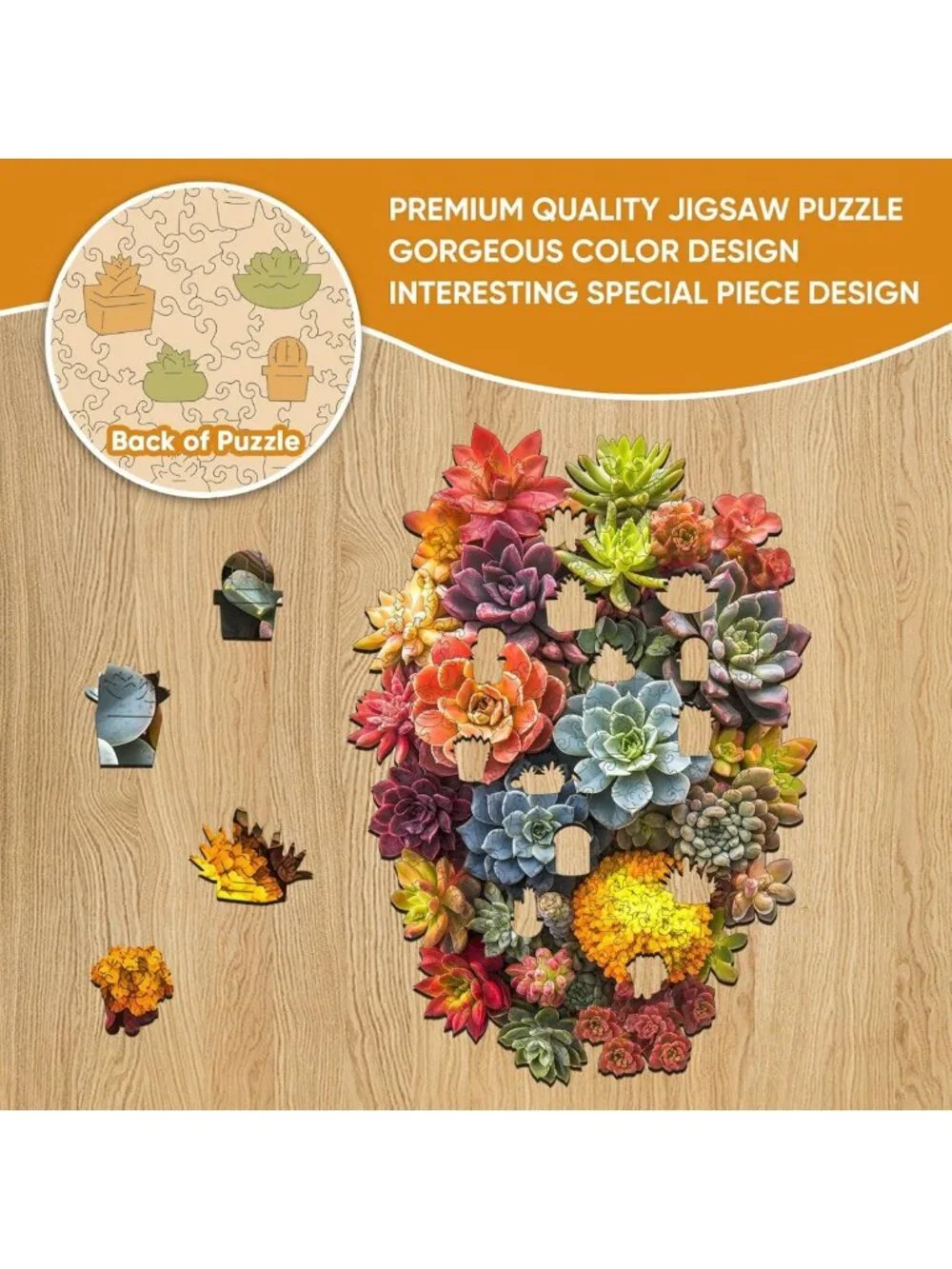 Unique 500-Piece Wooden Jigsaw Puzzle for Adults & Kids - Family Game Gift